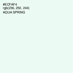#ECFAF4 - Aqua Spring Color Image